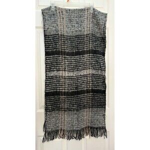 Echo Black and Tan Plaid Scarf